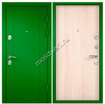 Зеленая входная дверь в квартиру ZVD-01 - купить от производителя Мосдвери Зеленая входная дверь в квартиру ZVD-01